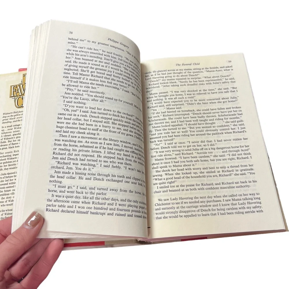 Philippa Gregory The Favored Child Publish 1989 Book Club Edition Hardcover Book